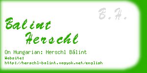 balint herschl business card